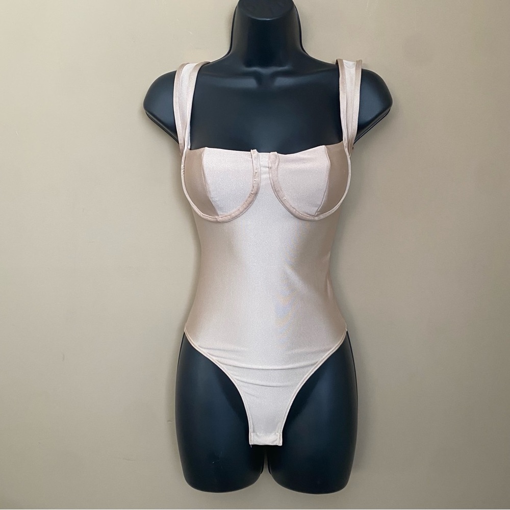 New Fashion Nova Better Like This Light Tan Bodysuit